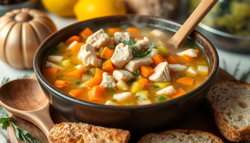 Chopped Chicken Soup