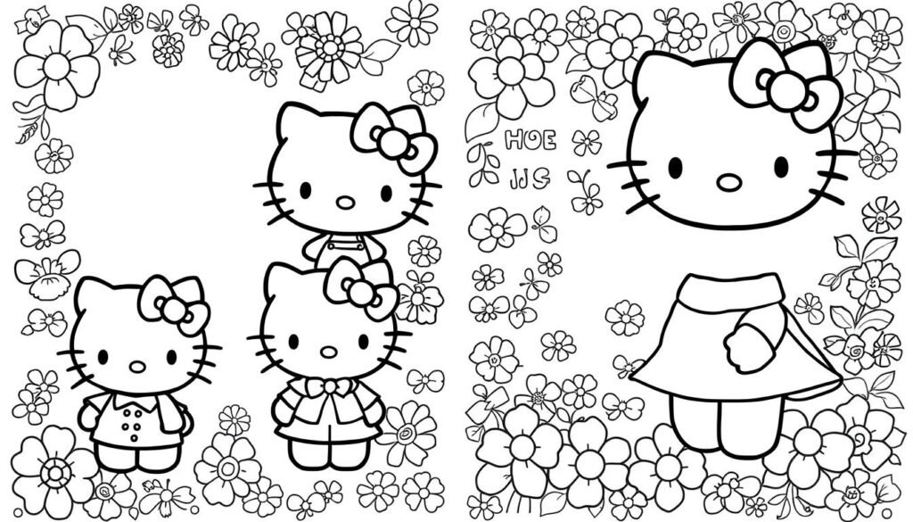 digital hello kitty coloring book