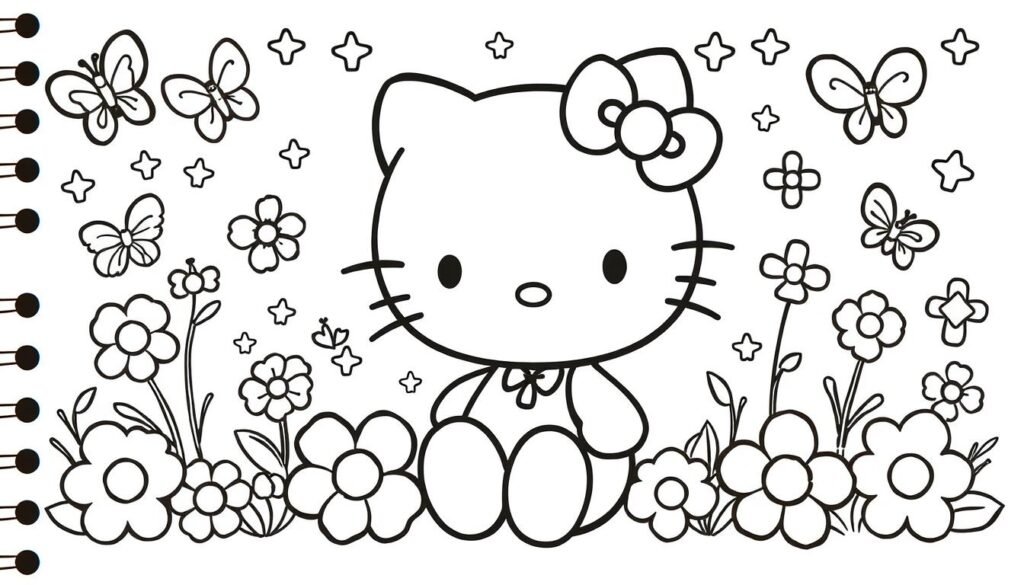 hello kitty color page downloads