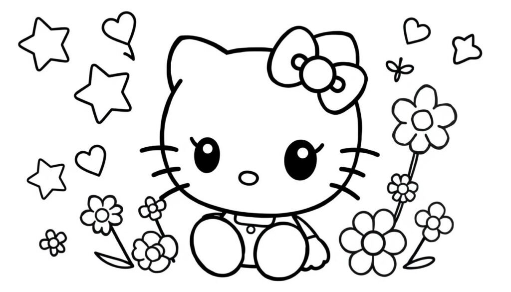 hello kitty coloring page