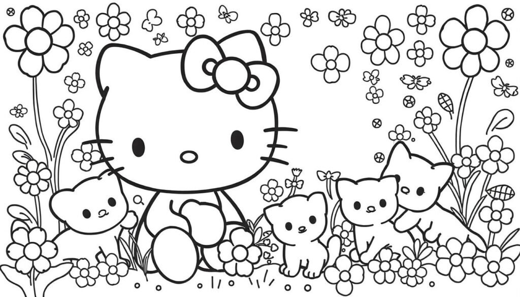 hello kitty coloring pages