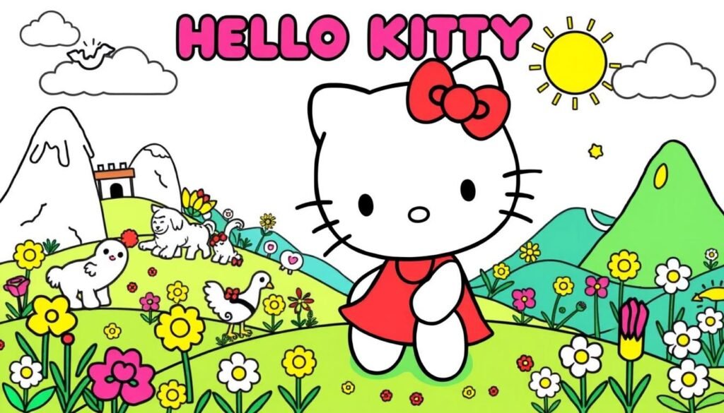 hello kitty coloring pages for kids